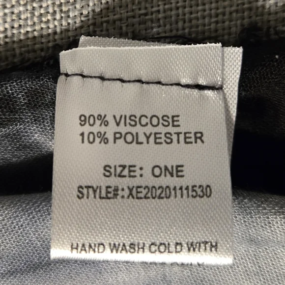 WOVEN HEART Black White Tie-Dye Kimono Beach Cover Up Raw Hem One Size - Picture 11 of 14